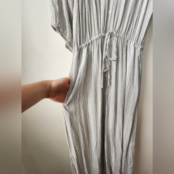 GAP Maxi Length Shirt Dress Pockets Flowy Lightweight Minimalist Spring Summer - Picture 7 of 16